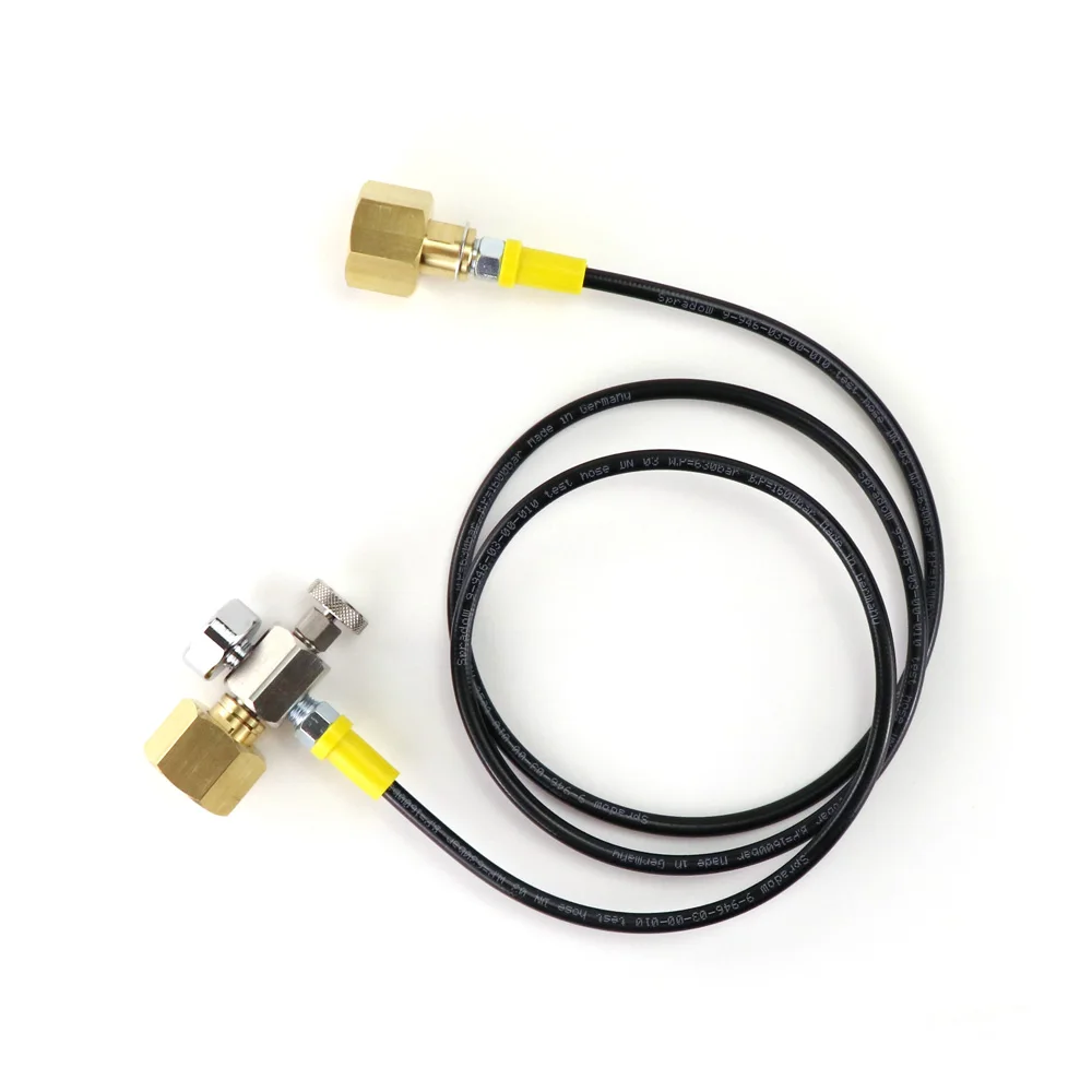 NEW CO2 Fill Refill Station Charging Adaptor With 50Inch (125CM) Hose W21.8(DIN477) G3/4 CGA320 Connector