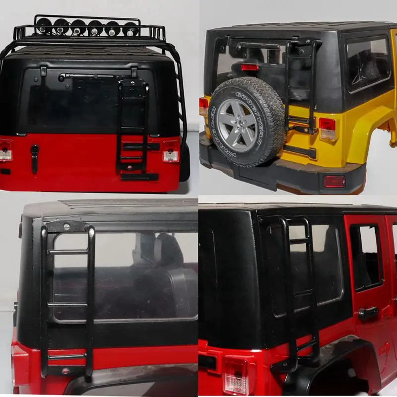 1 sztuk Metal drabina wspinaczkowa drabina tylna schody dla 1/10 zdalnie sterowany samochód gąsienicowy Traxxas TRX4 Benz G500 Axial SCX10 90046 D90