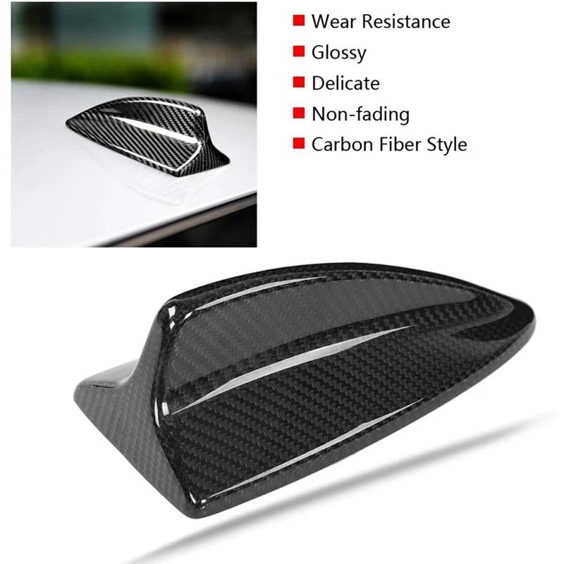 for 3 Series E90 E92 X1 X5 X3 X6 Car Antenna Shark Fin Cover Trim Carbon Fiber Style ABS Accessories