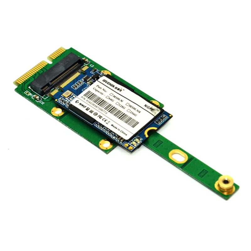 mSATA to M.2 NGFF Adapters Convert Card 6.0Gb/s NGFF M.2 SATA-Bus SSD B Key to mSATA Male Riser M.2 Adapter for 2230-2280 M2 SSD