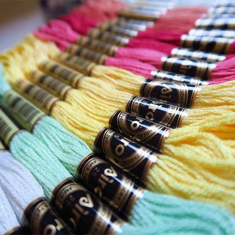 100 Pcs 50 Colors 8 Meters Embroidery Threads Polyester Cotton Thread Handmade Accessories Embroidery Thread
