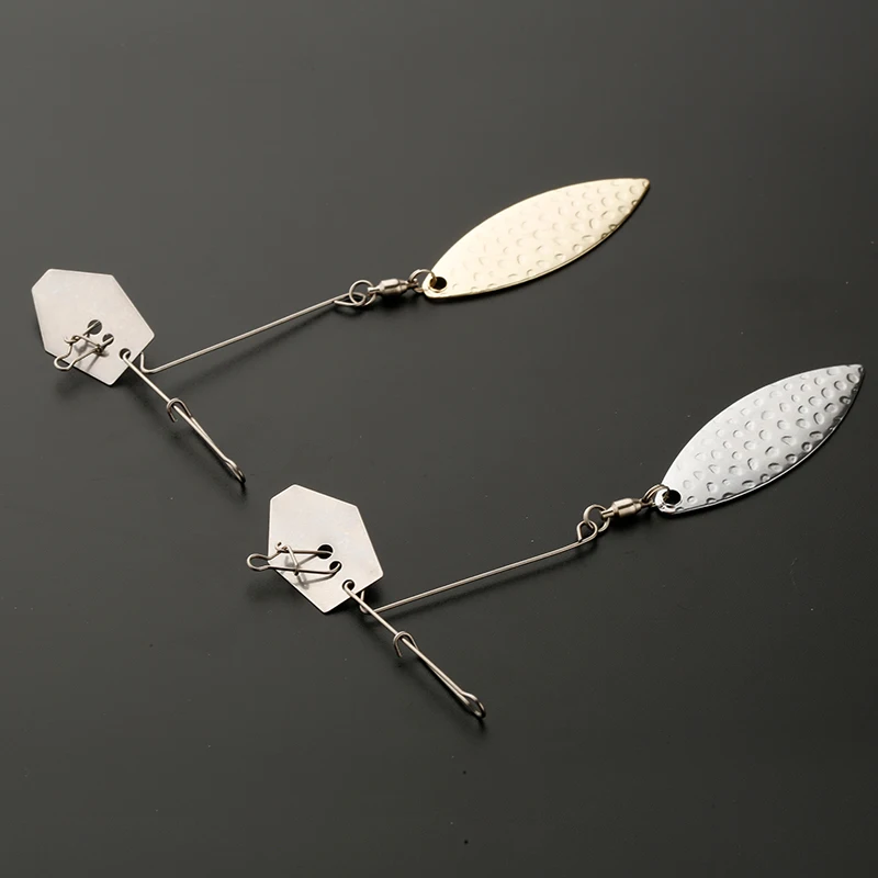 JOHNCOO Fishing Spoon Rig Lure Making Kit 5pcs Colorado Blades Fishing Spinnerbait DIY Spoon Rig Spinner Set Bass Walleye Pike