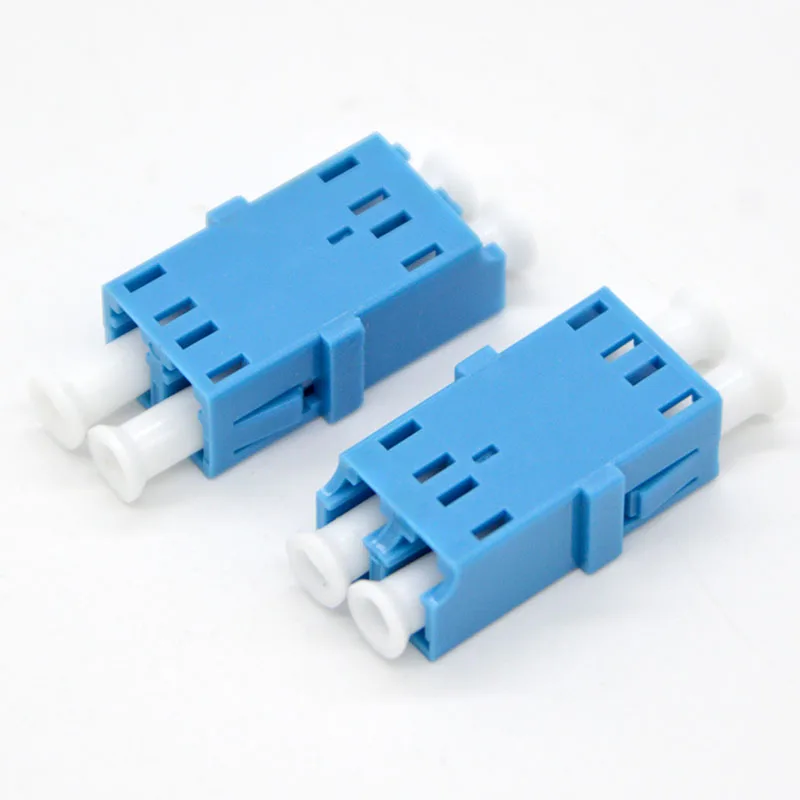 

100PCS NEW GONGFENG Fiber Optic Connector LC/UPC APC Multi-mode Gigabit LC Dual Core Duplex dual Flange Adapter Coupler Wholesal