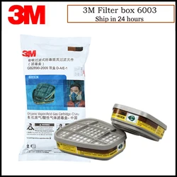 3M 6003CN Chemical Respirator Anti Organic Vapor/Acid Gas Respiratory NIOSH&LA Approved Personal Protective Equipment