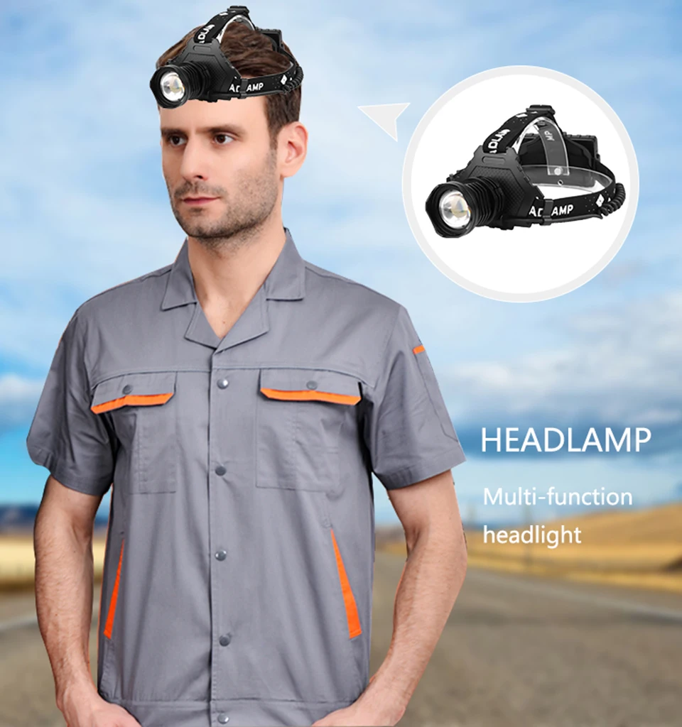 Super XHP160 Most Powerful Led Headlamp XHP90 High Power Led Headlight 18650 Rechargeable Head flashlight Usb Fishing Head Lamp