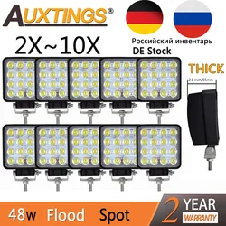 Auxtings 2pcs 10pcs waterproof 48w Flood/Spot led Work Light bar waterproof CE RoHS offroad truck car LED work light 12v 24v