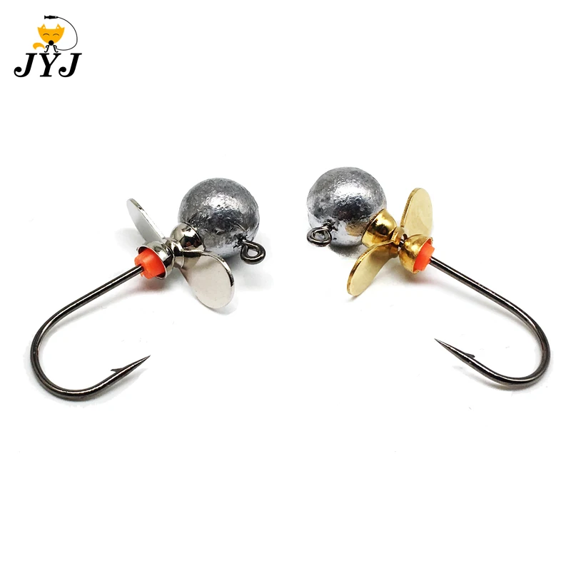 2 PSC Airscrew hooks 3.5g 5g 7g 8g 9g 10g 12g 14g Head Propeller Single Hook Jig Bait Fishing Hooks For Soft Lure Fishing Tackle