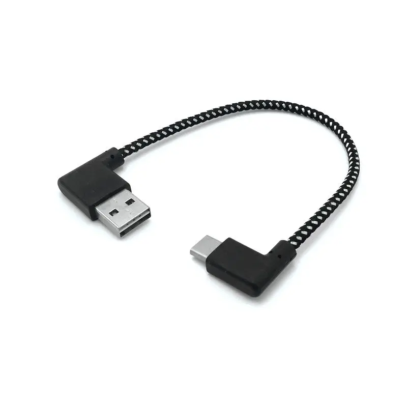 Type-c męski 90 stopni lewy kątowy do USB męski lewy kątowy krótki kabel 3A synchronizacja danych opłata za Oneplus 3 Letv Xiaomi 4c Huawei P9