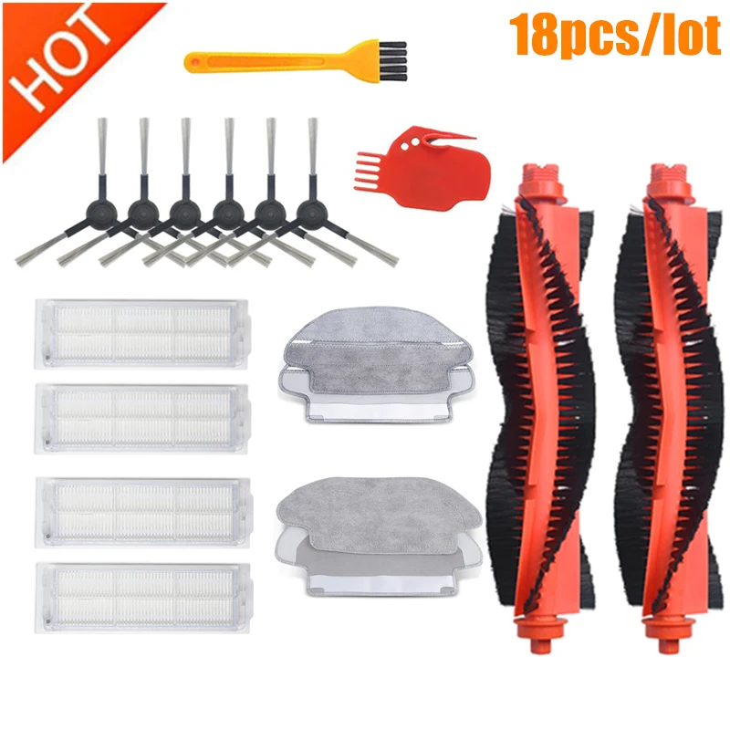 Belangrijkste Borstel Hepa Filter Side Borstel Mop Doek Voor Xiaomi STYJ02YM Stofzuiger Onderdelen Conga 3490 Viomi V2 Pro V-RVCLM21B onderdelen