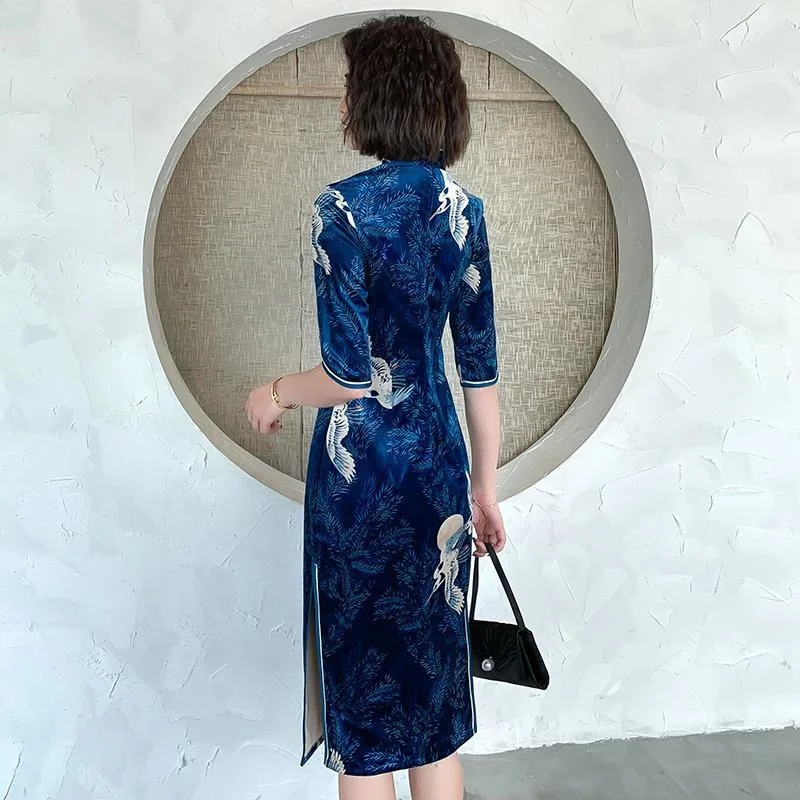 Modern New Improve Slim Qipao Chinese Dress Women Hanfu Ethnic Style Vintage Traditional Harajuku Femal Fashion Sexy Cheongsam