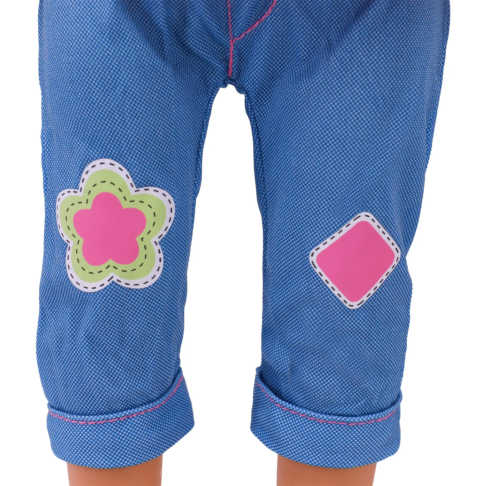 ตุ๊กตาเสื้อผ้า Jumpsuit สีชมพูน่ารักหมี/กระต่าย Bunny พิมพ์สำหรับตุ๊กตาอเมริกัน18นิ้ว & 43ซม.Reborn เสื้อผ้าเด็กอุปกรณ์เสริม,ของขวัญเด็ก