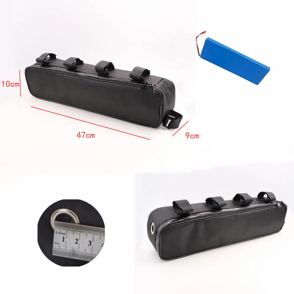 44x10x9cm Battery Controller Bag Bicycle Tube Frame Bike Bag 18650 cell Battery Li-ion Tool Box Storage Hang Waterproof Cycling