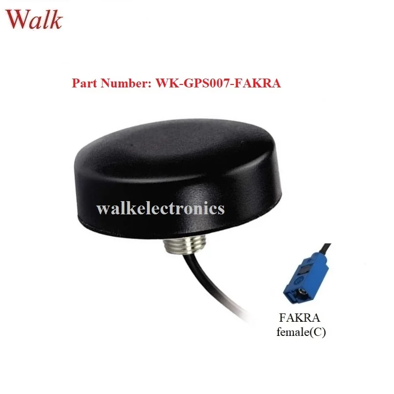 

IP67 outdoor use high gain screw mount GPS Active Car Antenna FAKRA female connector and RG174 cable