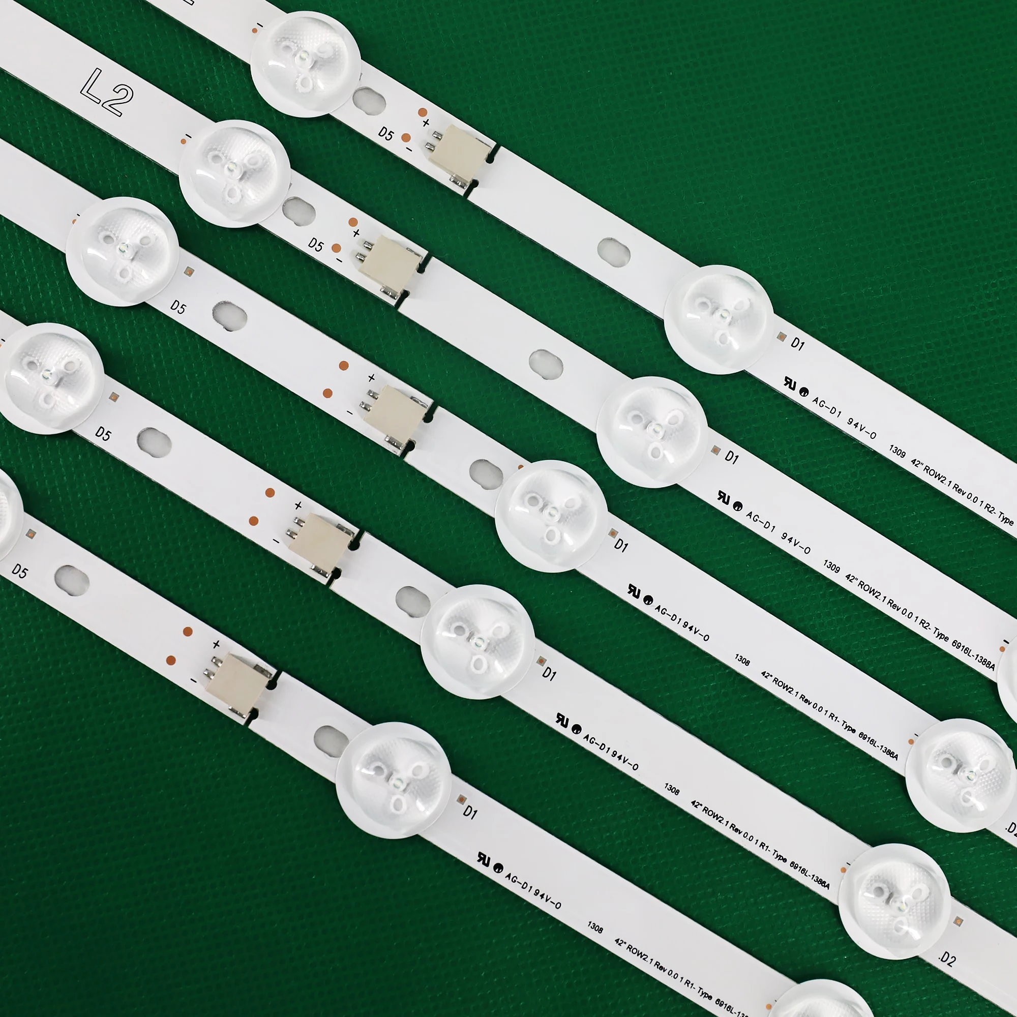 New 50 PCS/set LED Backlight Strip Compatible FOR 42LN5400 6916L-1214A 6916L-1215A 6916L-1216A 6916L-1217A R1 L1 R2 L2