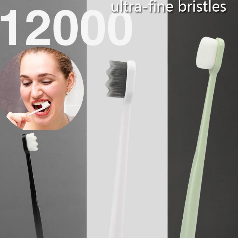 Ultra-Fine Soft Micro Nano Manual Toothbrush with 10,000 Bristles Deep Cleaning Portable Travel Dental Oral Care Teeth Brush