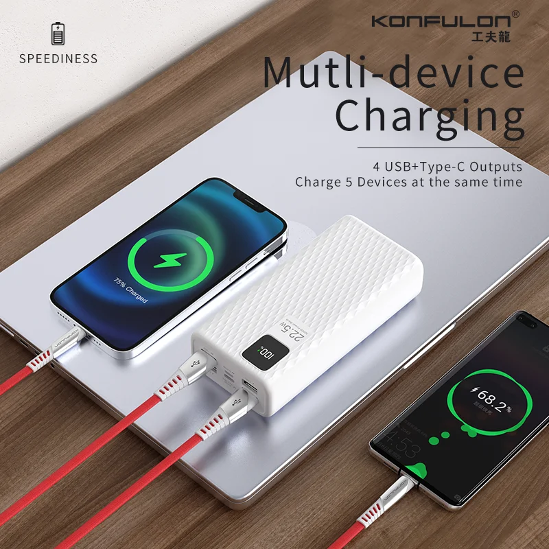 Power Bank 30000mAh con 20W PD 22.5W QC ricarica rapida Powerbank supporto FCP AFC VOOC 22.5 PoverBank portatile 20000mAh