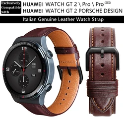 MAIKES Quick Release Watch Band 20 22mm Genuine Leather Strap for Huawei GT 2 GT2 Pro 46mm 42 Mens Female Watch Strap Belt