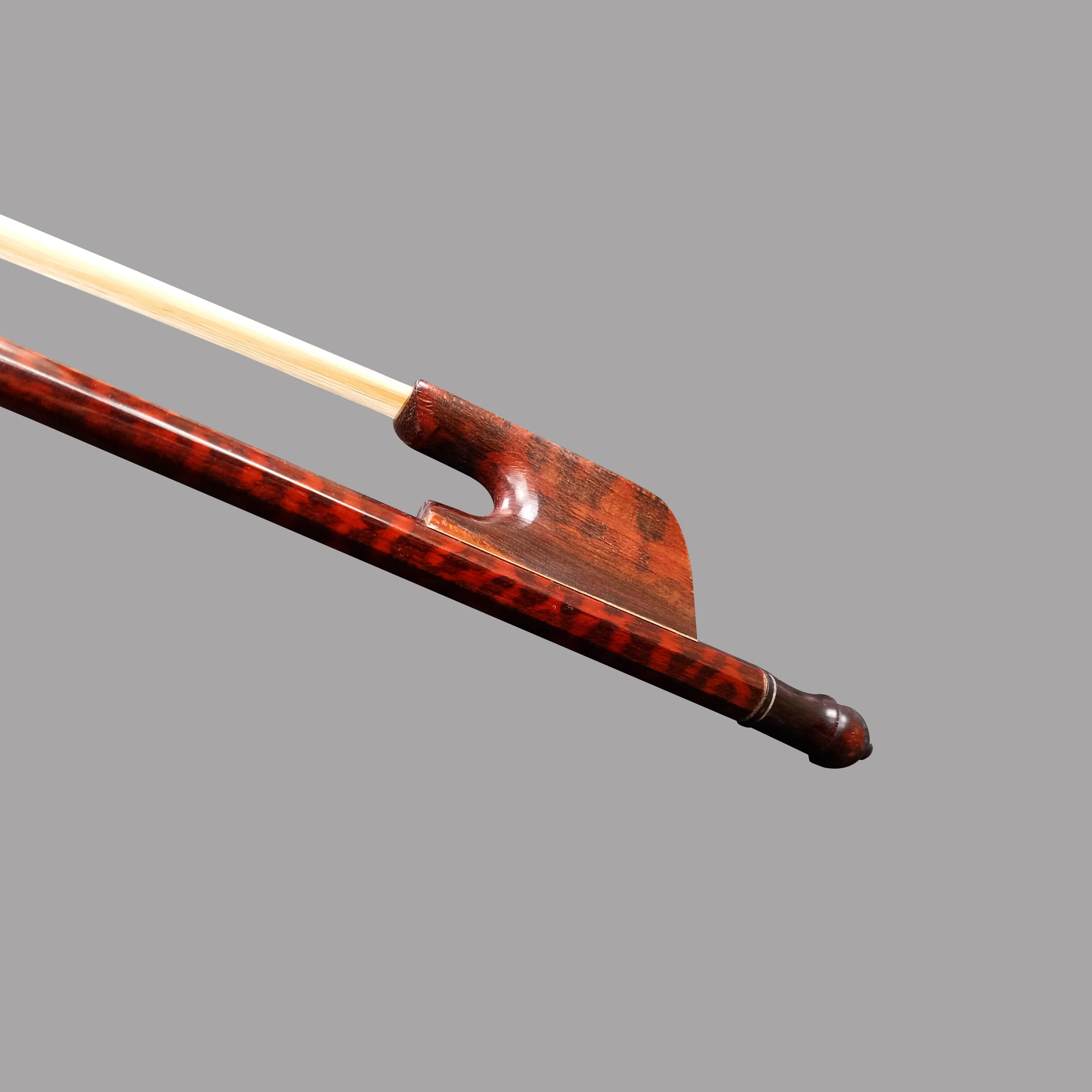 Fastshipping snakewood cello bow baroque style round stick mongolia horse hair 4/4 cello parts accessaires