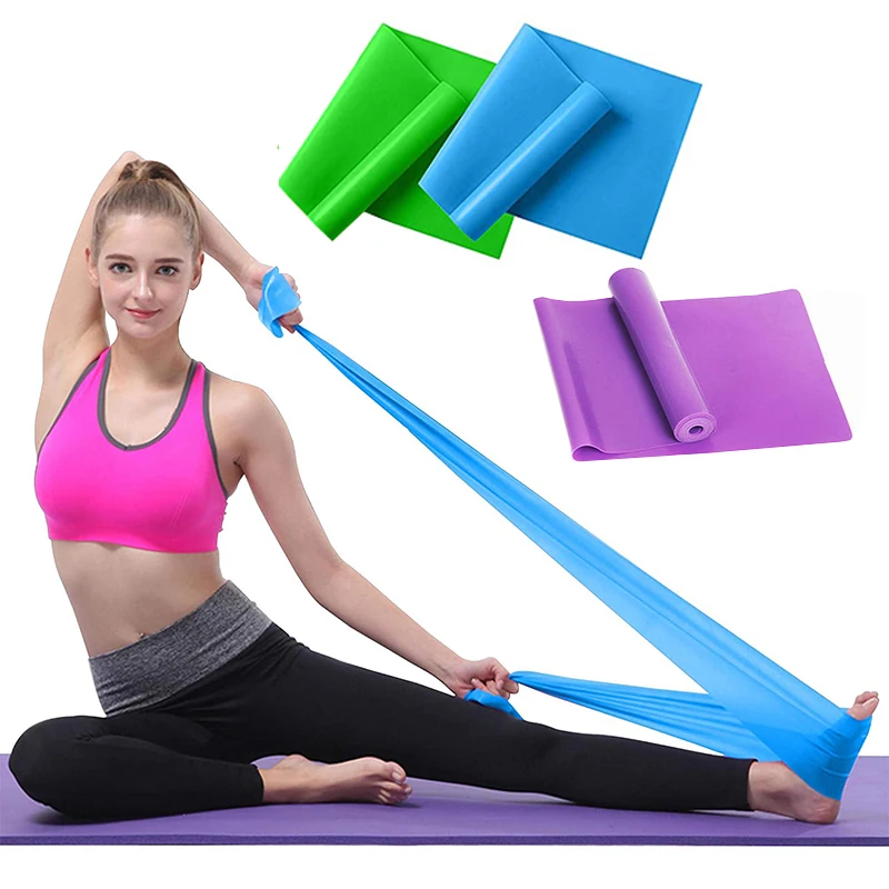 1500*150*0.35mm Yoga Resistance Bands Latex Elastic Exercise Band Crossfit Pull Rope Pilates Rehab Home Gym Strength Training