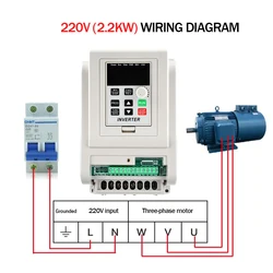 220V VFD 1.5KW 2.2KW 4KW inverter monofase VFD 2hp3hp convertitore di frequenza convertitore di frequenza convertitore di velocità mandrino