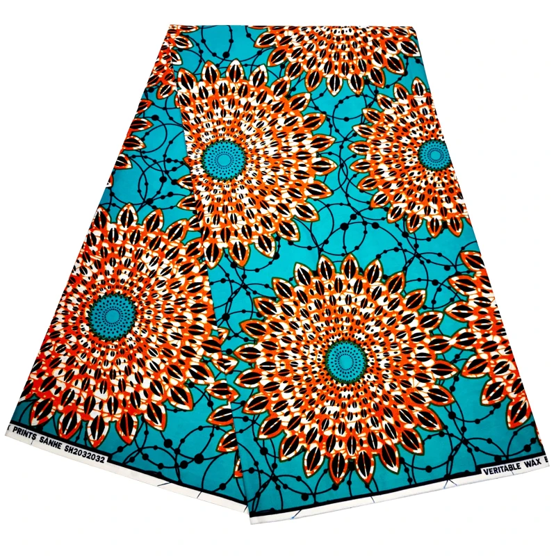

Ankara Fabric African Pure Cotton 6 Yards Real Wax Print Dot Design Veritable Soft Fabric Africain For Women Clothing Casual
