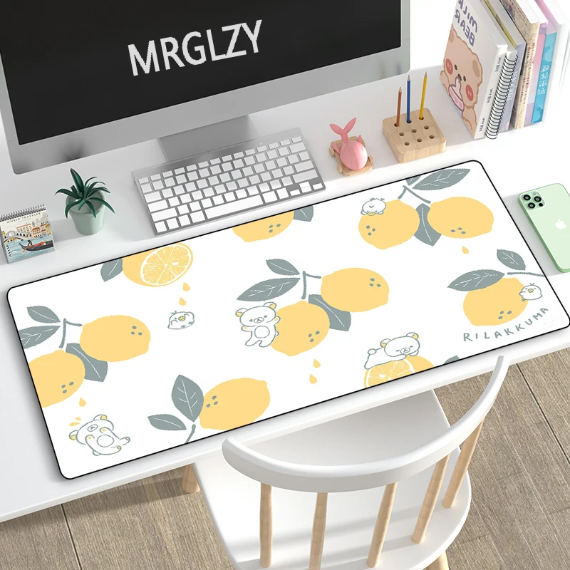 

MRGLZY 40X90/30X80CM Multi-size Gaming Peripheral Kawaii Lemon Large Mouse Pad Computer Accessories MousePad Keyboard Desk Mat