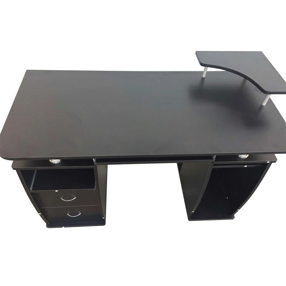 Integrated Melamine Board Computer Desk Study Table Office Table  Computer Table with Drawers Black