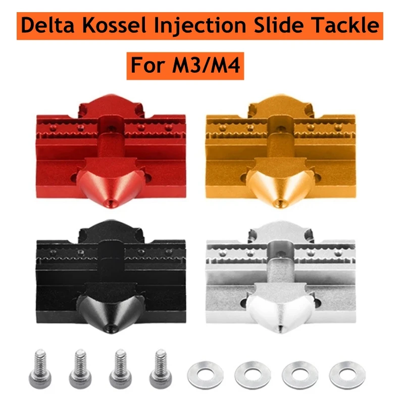 

M3/M4 Aluminum Alloy Kossel Delta Pulley Slip Gauge Hammock Effector with Screw Tackle for Closed Loop Belt 3D Printer Parts