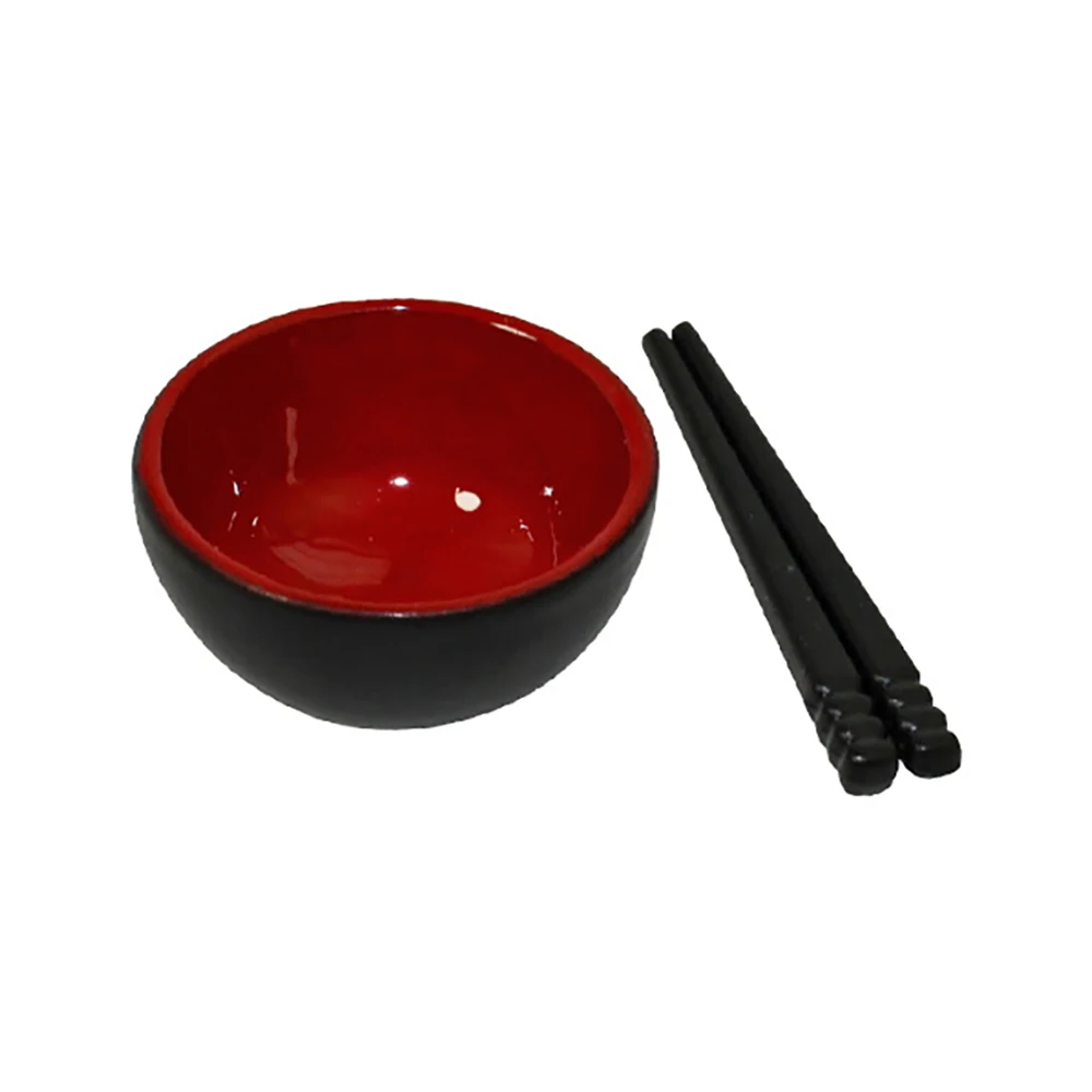 1/12 Dollhouse Miniature Accessories Mini Bowl Chopsticks Set Simulation Tableware Model for Doll House Decoration ob11