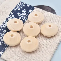 10/30pcs 5x8mm 9x19mm 22X12mm Rondelle Shape Natural Wood Loose Handcraft Beads for DIY Crafts Jewelry Making 10pcs