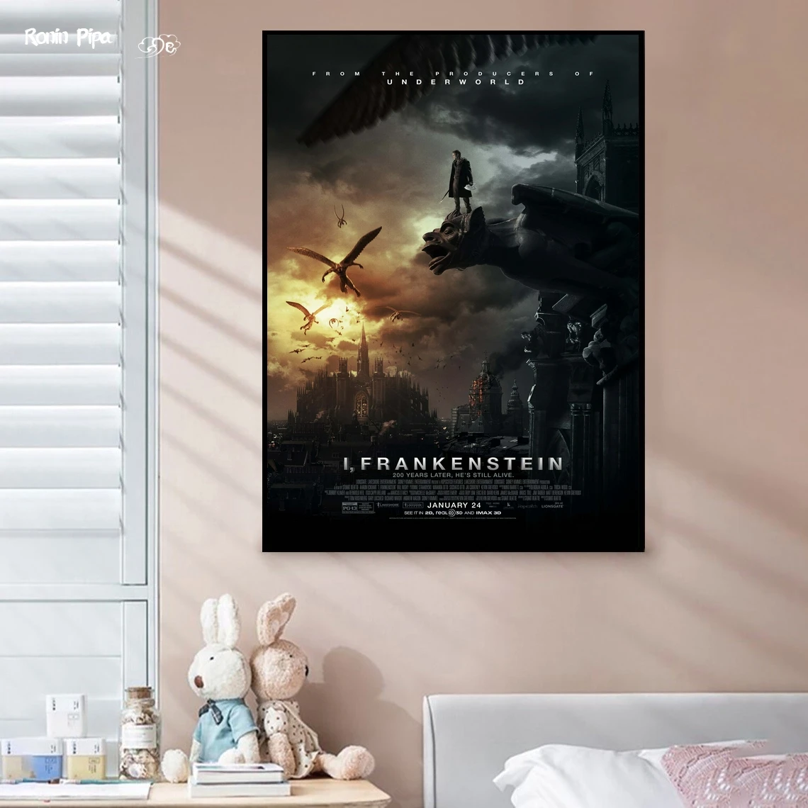 I, Frankenstein Classic Movie Poster Art Print Canvas Painting Wall Pictures Living Room Home Decor (No Frame)