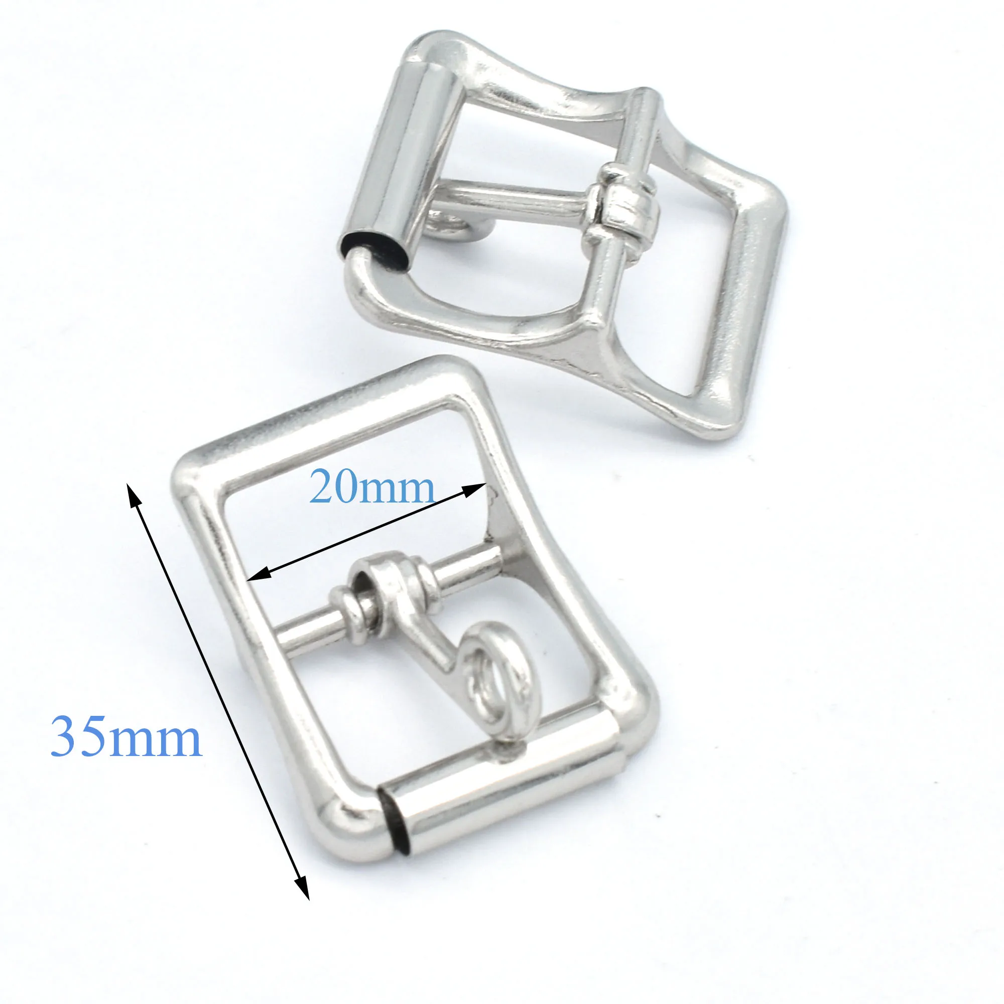 20mm Sliver Belt Buckle Slide Buckles Roll Buckle Belt Strap Fasteners Adjuster Purse Bag Strap Buckle Handbag Webbing 6PCS