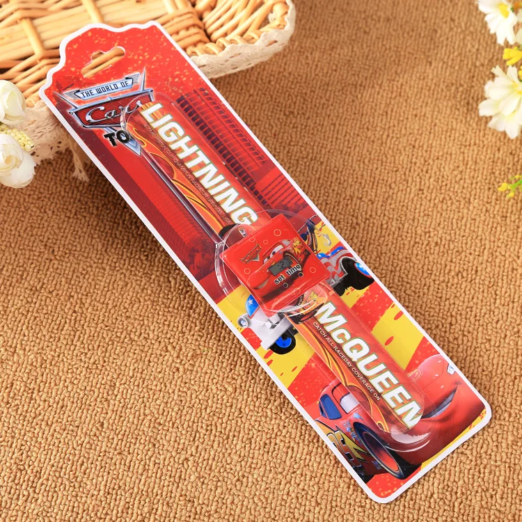 Disney cars Wristband Toys Watches Anime Movies Random Color Watch Cartoon Figure Fashion Toy Bracelet Kids Birthday Gift