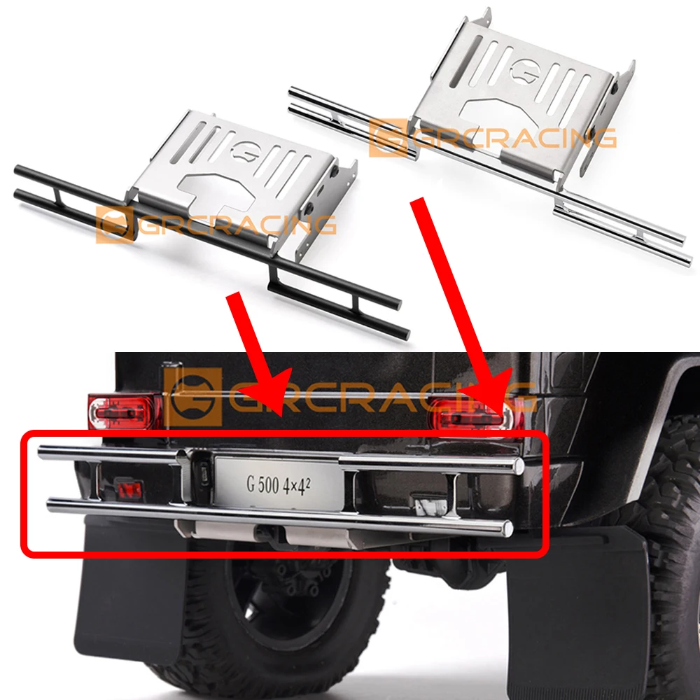 

GRC Metal rear anti-collision rear bumper with Guard protective bottom plate for 1/10 TRX4 G500 TRX6 G63 Crawler Car