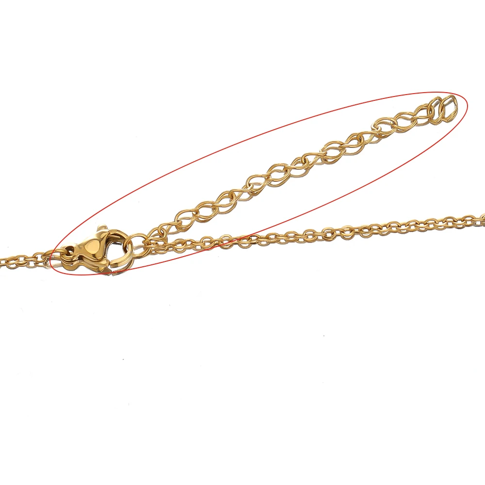 10 Stück goldfarbene Edelstahl-Verlängerungsketten mit Karabinerverschlüssen, Verbindungsstücke für DIY-Armbänder und Halsketten. – Detail 4