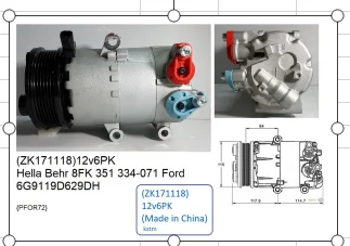 

AC Compressor for Ford mondeo MK4 2008 2.3L petrol