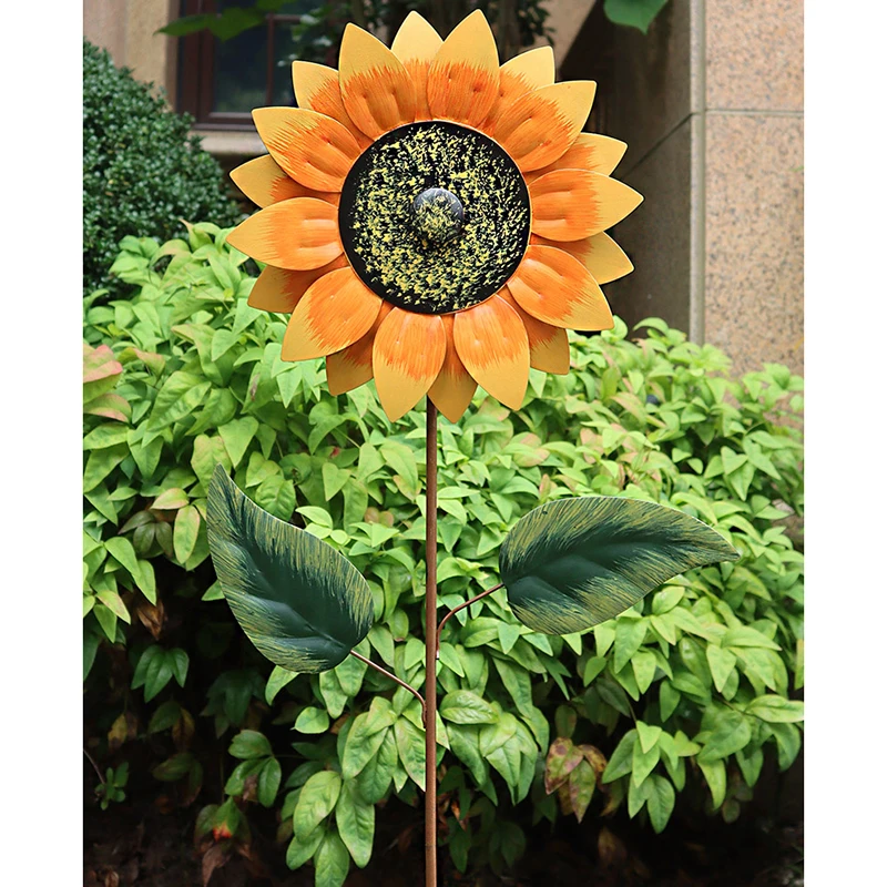 Home Decor Garden Decoration Outdoor Iron Art Rotary Large Wind Mill Gardening Decoration Accessory Nordic Handicraft Gifts