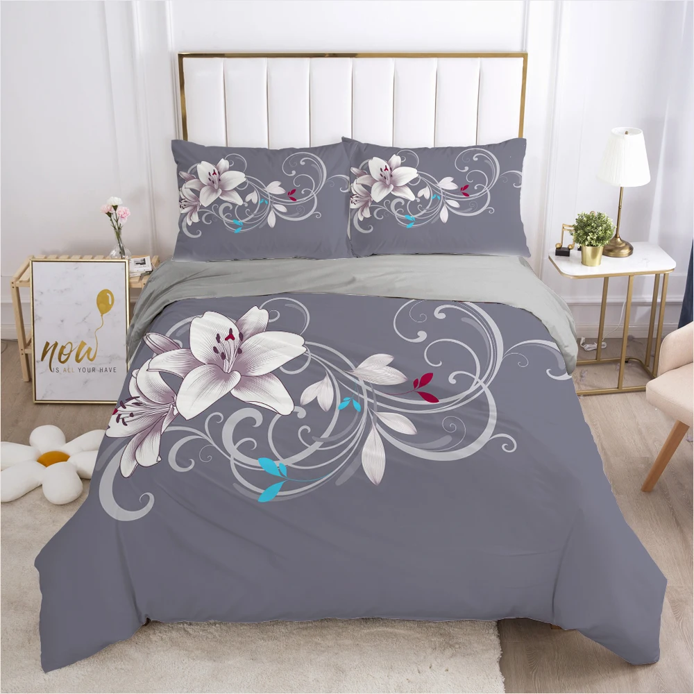 

Bedding Set Duvet Cover Pillowcases Comforter/Quilt/Blanket Cover Luxury 3D HD Quality Printed Reactive Queen Single Magnolia