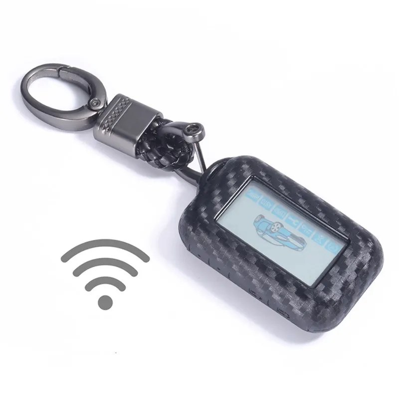 Carbon Fiber Silicone Key Case For StarLine E60 E61 E90 E91 Russia Two Way Car Alarm System LCD Remote Controller Fob Cover