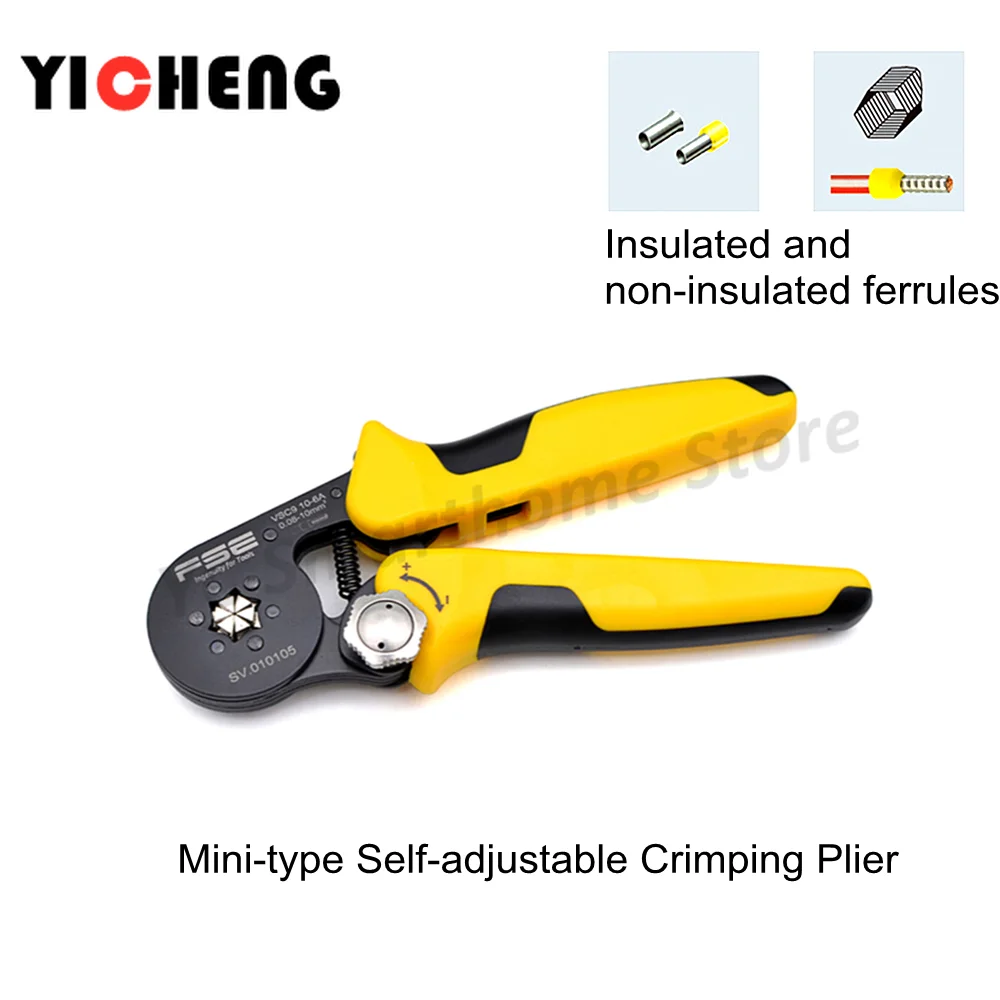 VSC9 10-6A Bằng Tay Đa Năng Ratchet Uốn Kìm Nhà Ga Kìm, Thích Ứng Hình Ống Lục Giác Uốn Kìm, 26-7AWG