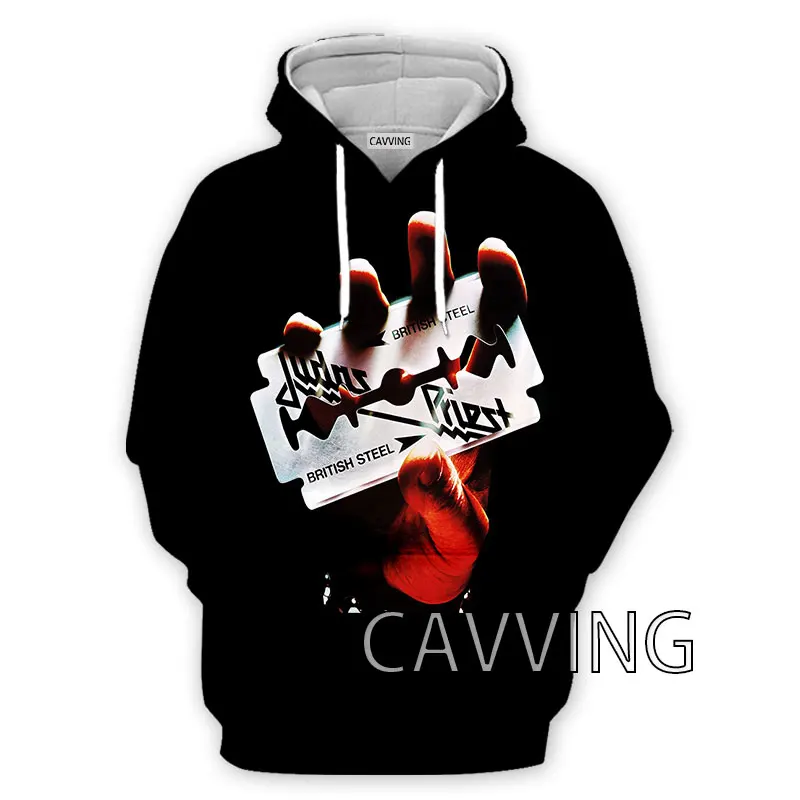 CAVVING 3D Printed  Judas Priest Rock Band  Hoodies Hooded Sweatshirts Harajuku Hoodie Sweatshirts Tops Clothing for Women/men