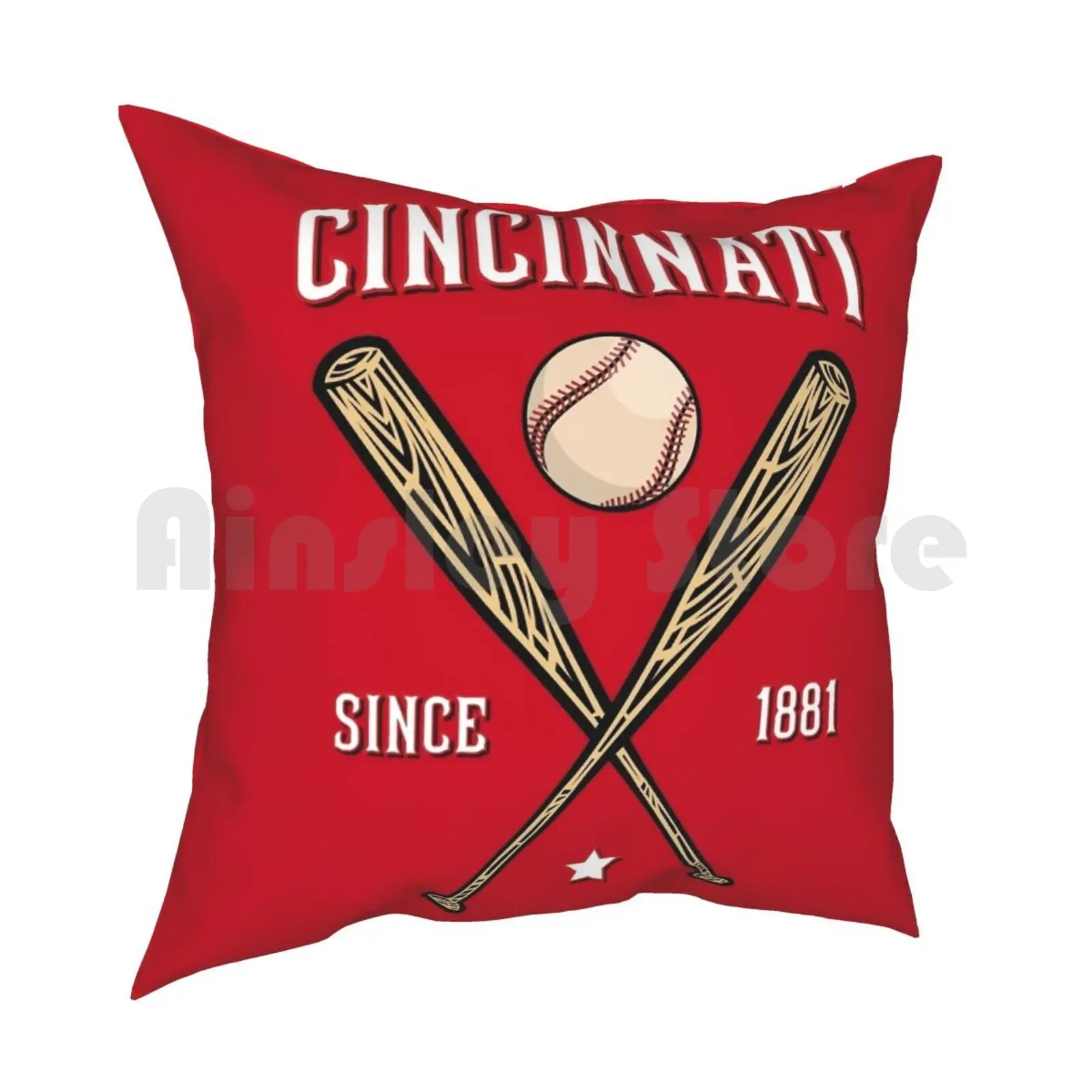 Establishment-Baseball Design Pillow Case Printed Home Soft DIY Pillow cover Lb Baseball Sport Sports Team Professional