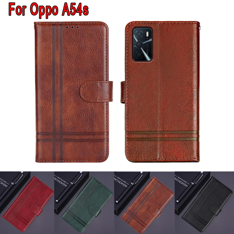 OppoA54s New Wallet Phone Cover For Oppo A54s Case Stand Protector Book For Oppo A 54s CPH2273 Flip Leather Magnetic Card Case