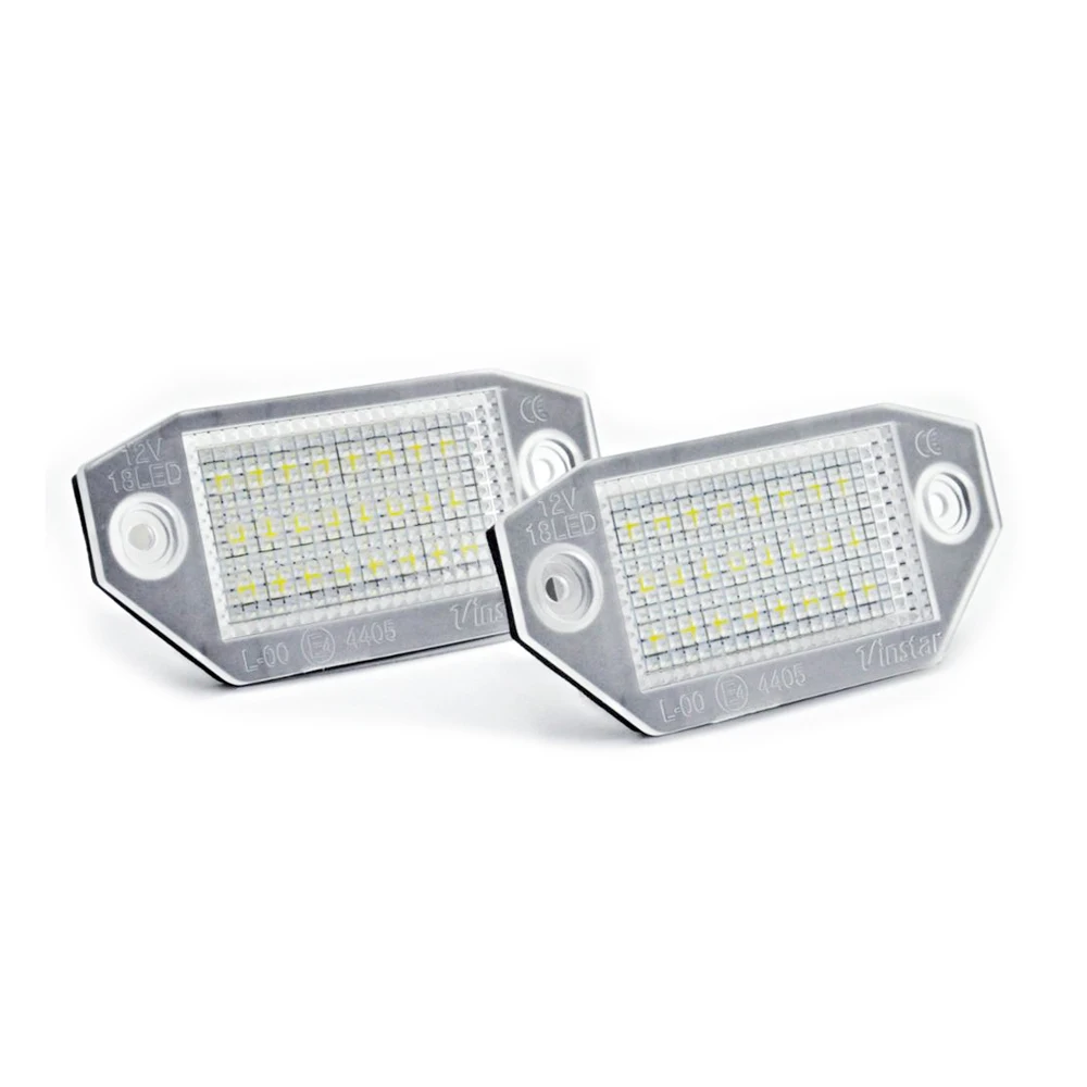 2Pcs For Ford Mondeo MKIII 4/5-Door 2000-2007 High Brightness White LED License Plate Light Number Plate Lamp