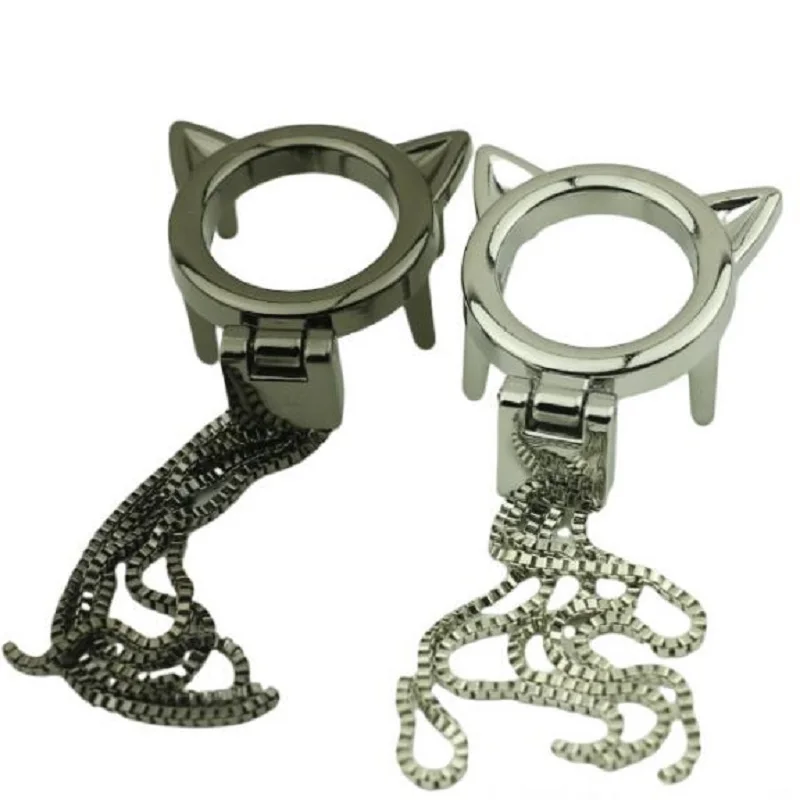 (10pcs / 1lot) Luggage Handbag Hardware Accessories New Metal Jewelry Cat Head Tassel Pendant