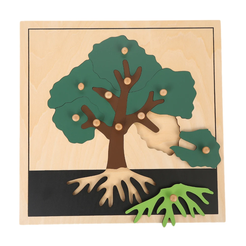 Montessori Materials Wooden Tree Puzzle Wholesale Early Childhood Education Preschool Training Learning For Kindergarten Toys