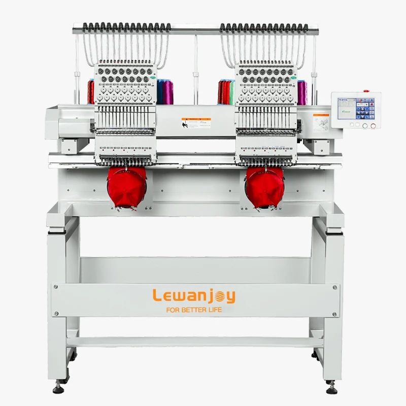 7 Inch Touch Screen Two Head Commercial Embroidery Machine