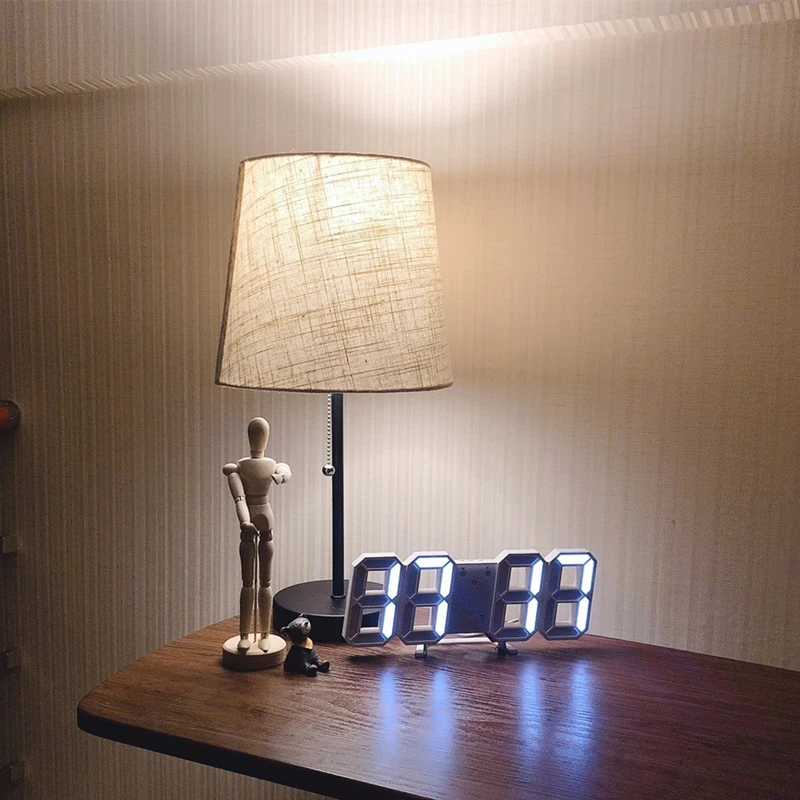 Quality 3D LED Wall Clock Modern Digital Wall Table Clock Watch Desktop Alarm Clock Nightlight Wall Clock For Home Living Room