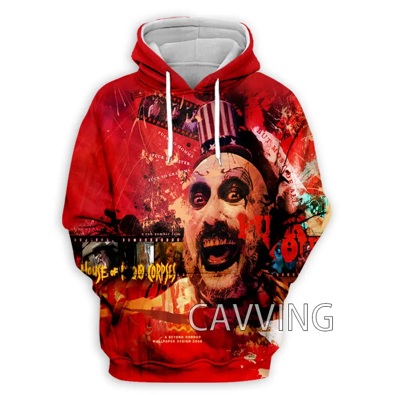 House of 1000 Corpses Captain Spaulding 3D Printed  Hoodies Hooded Sweatshirts Harajuku Hoodie Sweatshirts HIP HOP Tops Clothing