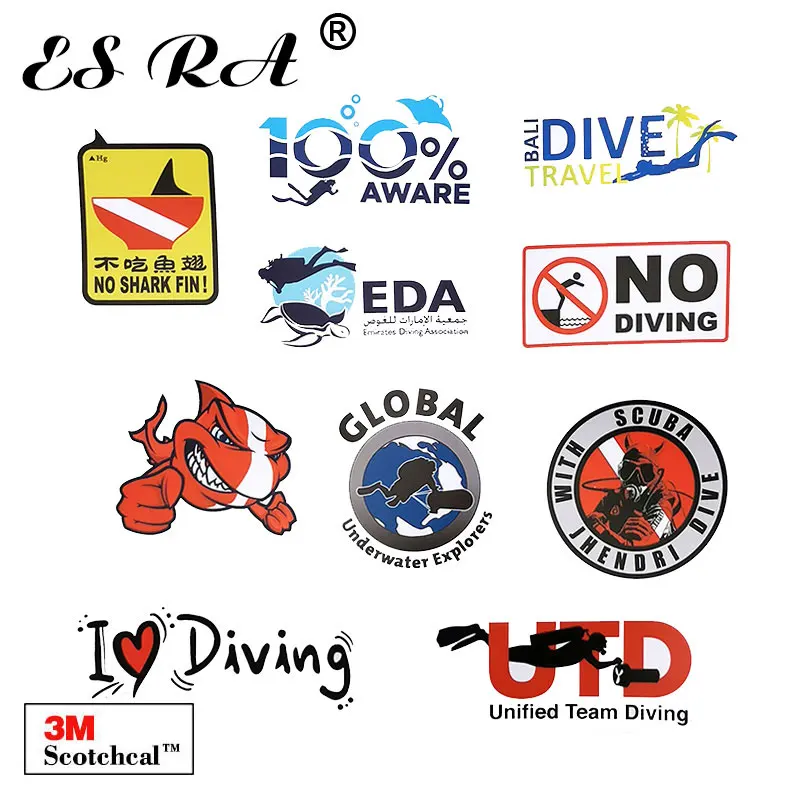 Diving Vinyl Stickers Waterproof Outdoor Decals Pegatinas Matt For Flippers Motor Surfboard Skateboard Luggage Decorate DIY